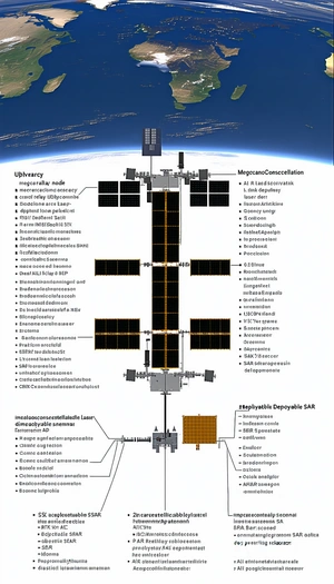 The Image Is A Diagram Of A Space Station, Showing The Various Components And Their Functions