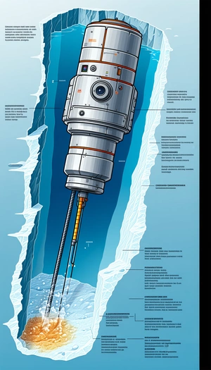 cartoon illustration submarine, large, round