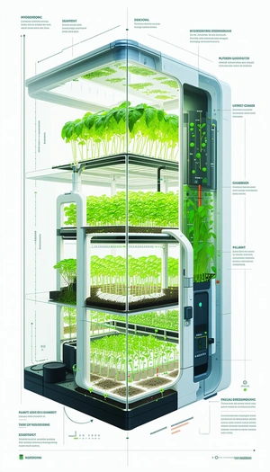 A Large, Multi-layered Greenhouse Filled With Various Plants