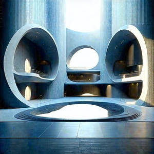 Futuristic innovation hub