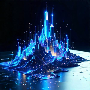 Big Data Visualization With Futuristic Cityscape
