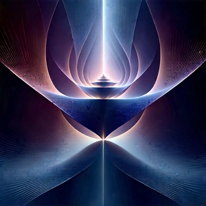 Abstract Fractal Art: Balance represented through flowing lines