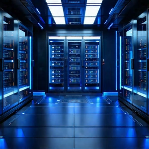 Futuristic Server Room With Image, There