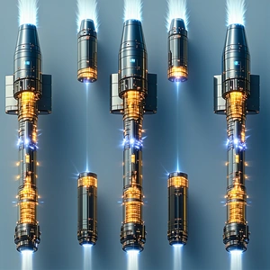 In The Image, There Are Six Long, Thin, And Brightly Lit Tubes Or Pipes Arranged In A Row