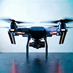 Drone With Glowing Screen With Black Drone