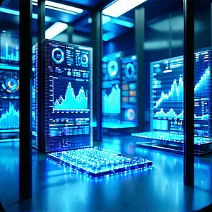 Financial Technology In Research Center With Image, There