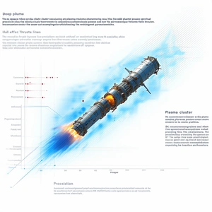 A Blue And White Rocket Is Shown In A Diagram, With A Line Showing The Trajectory Of The Rocket