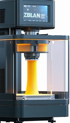 A Machine Is Shown In The Image, With A Yellow Substance Coming Out Of It