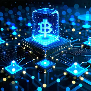 Blockchain Network Visualization With Blue White
