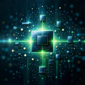 Quantum Computer With Data Streams With Image, There