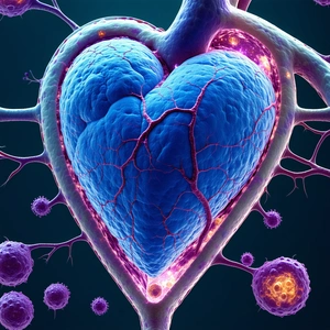 A Heart-shaped Structure With A Blue Color