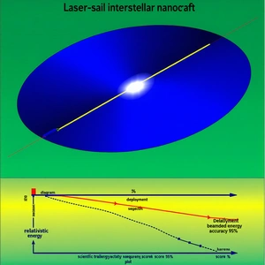 The Image Is A Graphic Representation Of A Laser Sail Interstellar Nanocraft