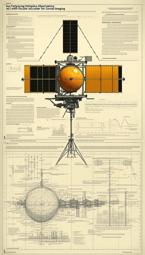 A Large Orange Ball Is Suspended In The Air, Surrounded By A Series Of Diagrams And Drawings