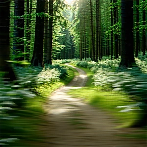 Nature Diagram Style: Path through dense forest