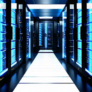 Futuristic Server Room With Image, There