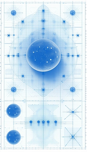 A Blue Sphere Is The Center Of Attention In This Image