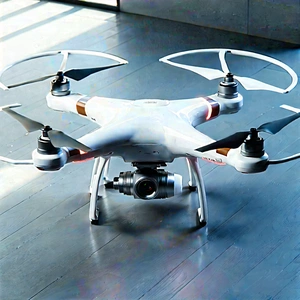Drone With Streaming Content With White Drone
