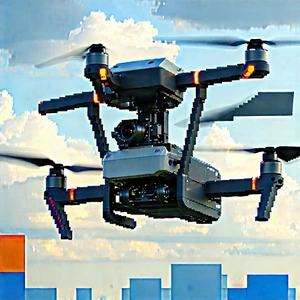 Drone With Data Visualization With Large Drone