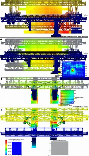 The Image Is A Detailed Diagram Of A Large Structure, Possibly A Bridge Or A Building