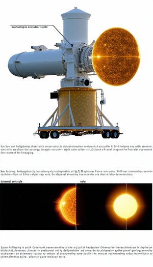 The Image Is A Diagram Of A Spacecraft, Specifically A Sun-facing Heliophysics Observatory