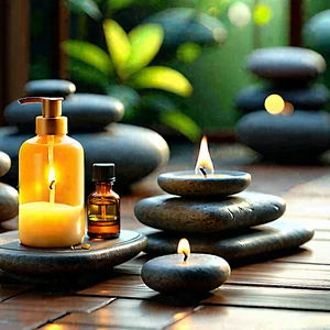 Lifestyle Octane Render: Wellness scene with aromatherapy