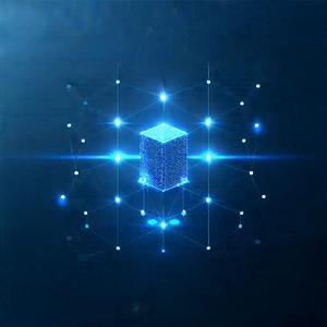 Tech Product Photography: Blockchain network visualization