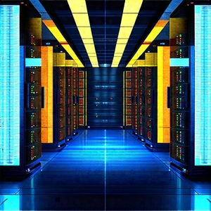 Futuristic Server Room With Image, There