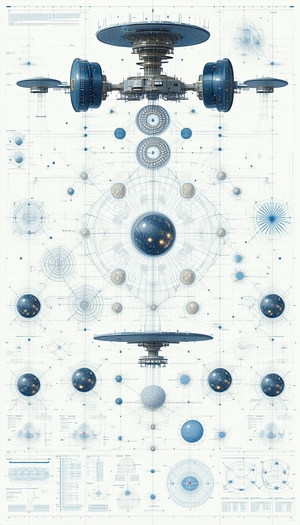 In This Image, There Is A Large, Round, Blue Object In The Center Of The Scene