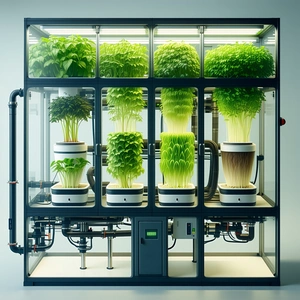 A Large, Modern Greenhouse Filled With Various Plants