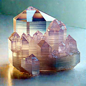 Abstract Professional Photography: Crystal Structure With Texture With Large, Clear