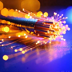 Tech Stock Photography: Close-up Of Fiber Optic Cables With Close-up Wire