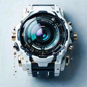 Tech Digital Illustration: Innovative wearable device design