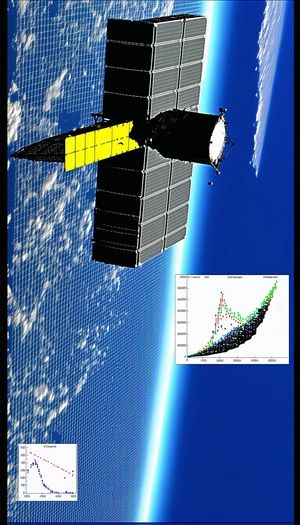 A Spacecraft With A Large Solar Panel On Its Side, Floating In The Vast Expanse Of Space