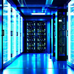 Tech Matte Painting: Futuristic server room