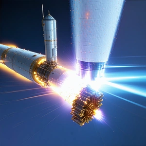 A Space Shuttle Is Shown In The Process Of Launching