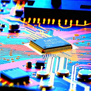 Close-up of electronic circuit
