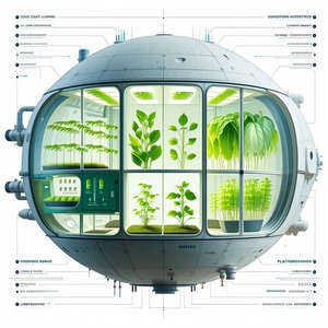 A Large, Round, And Futuristic-looking Structure That Houses A Variety Of Plants