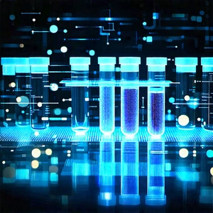 Futuristic Research Laboratory With Group Three