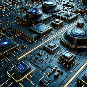 Close-up of sensor array
