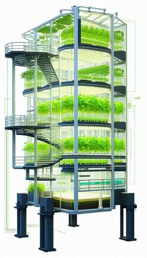A Large, Multi-story Building With A Spiral Staircase Leading To The Top