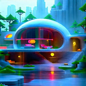 Futuristic Smart Home With Image