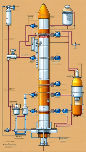 detailed drawing large industrial plant