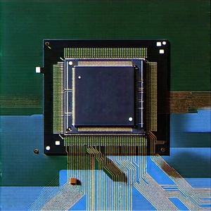 Close-up Of Microprocessor With Close-up Computer