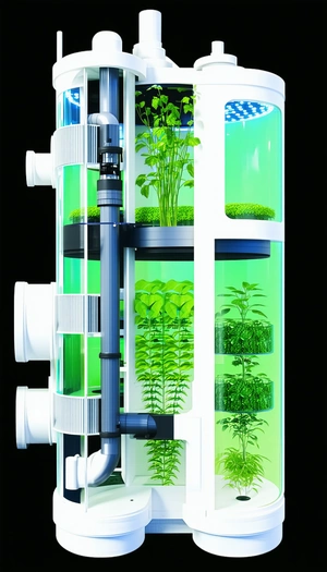 A Large, Multi-layered Greenhouse Filled With Various Plants
