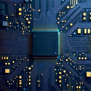 Circuit board with (digital:1.31) particles