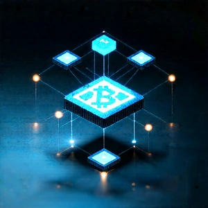 Blockchain Network Visualization With Blue White