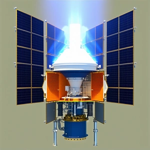 A Large Spacecraft With A Dome-shaped Structure On Top