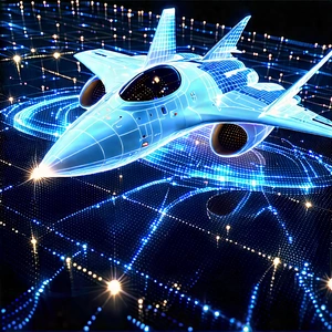 Aerospace Technology In Field Deployment With Futuristic Blue