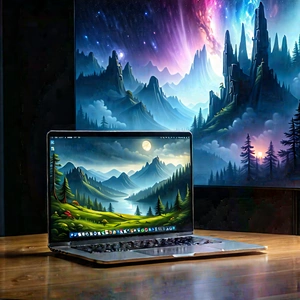 Laptop With Streaming Content With Laptop Computer