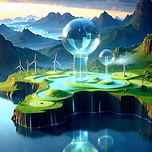 Innovative Renewable Energy Design With Image, There
